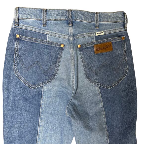 Wrangler Wrock High Rise Kick Flare Two Tone Jeans NEW - Picture 4 of 7